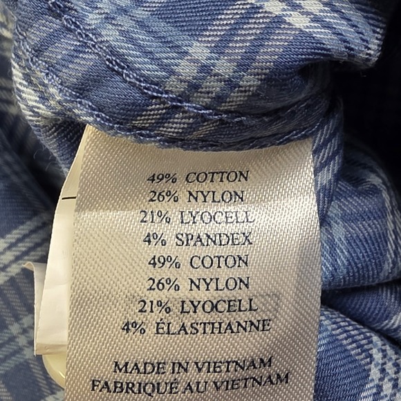 Faherty The Movement Featherweight Blue Button Down Shirt Mens XXL - Picture 4 of 5